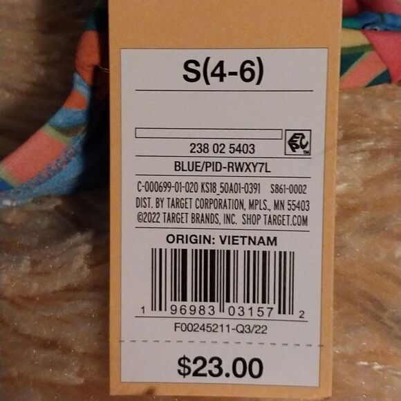 Kona SolWomen's Abstract Tropical Print  Tie-Front Bikini Top NWT.  Size S 4-6 - Picture 10 of 11